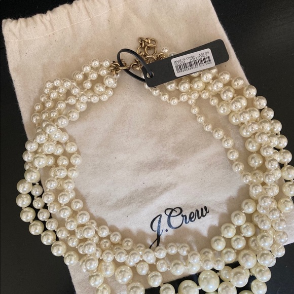 J. Crew Pearl Twisted Hammock Necklace MSRP $98 - Picture 3 of 6